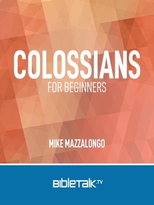 cover image of Colossians for Beginners